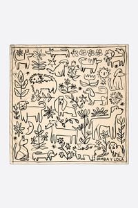 Шарф Sketch dogs кольору екрю