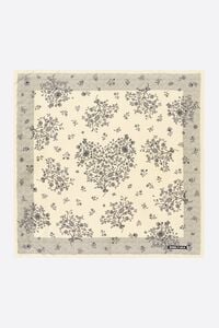 Two-tone lace floral scarf