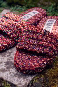 Sandalia plana cabo trenzado rojo