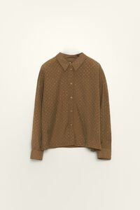 Camisa piedras boxy caqui