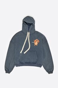 Gray-blue dachshund logo hoodie