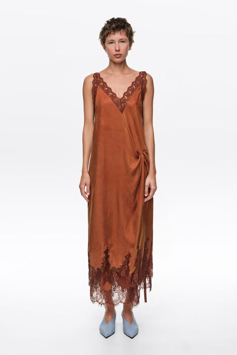 BIMBA Y LOLA Toffee camisole dress with knot