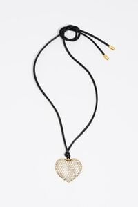 Halskette Herz Glassteine goldfarben