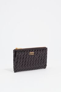Eggplant plaited coin purse