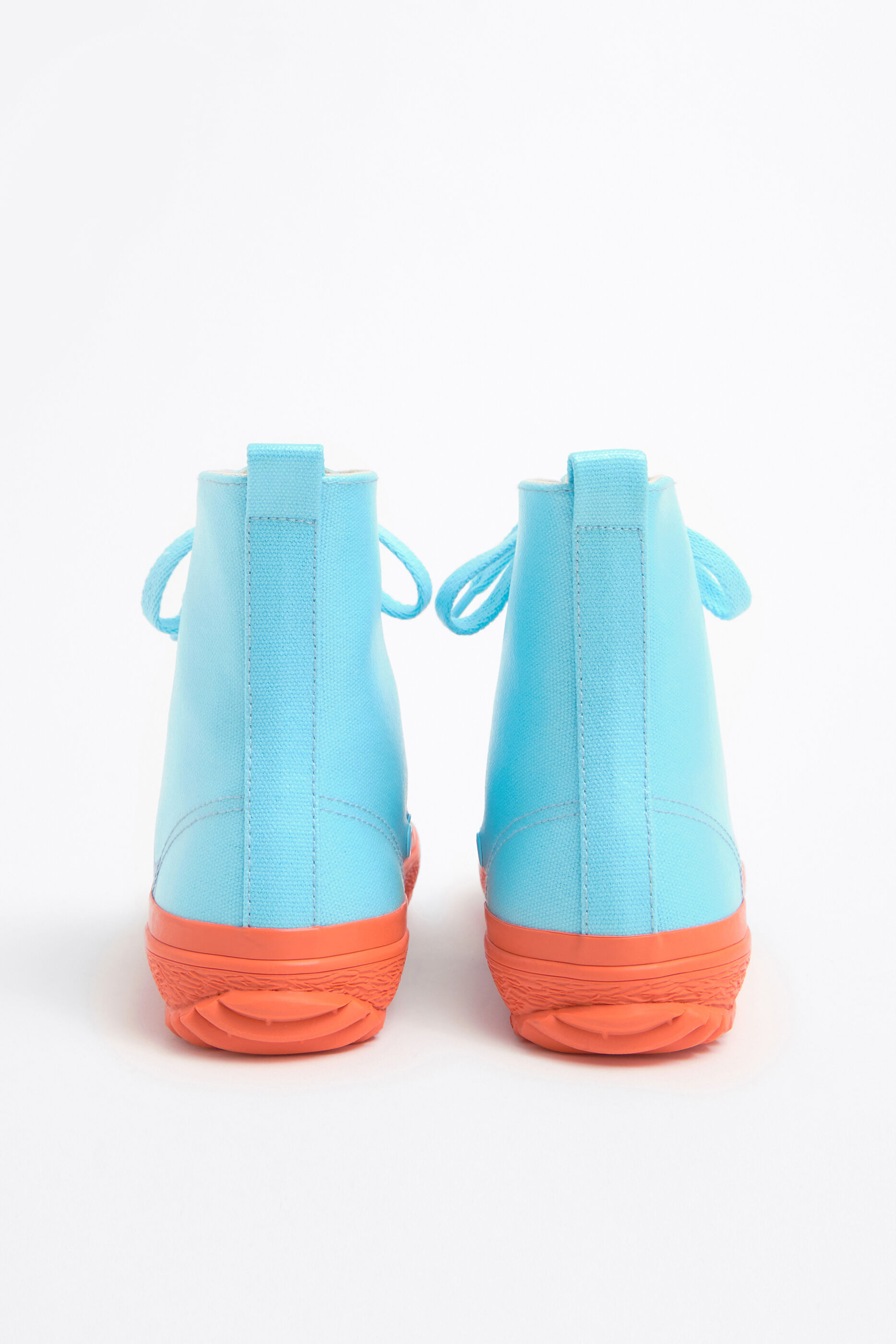 Sneaker hoog canvas turquoise