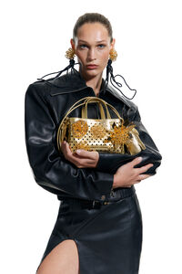 Mini gold leather Chihuahua bag