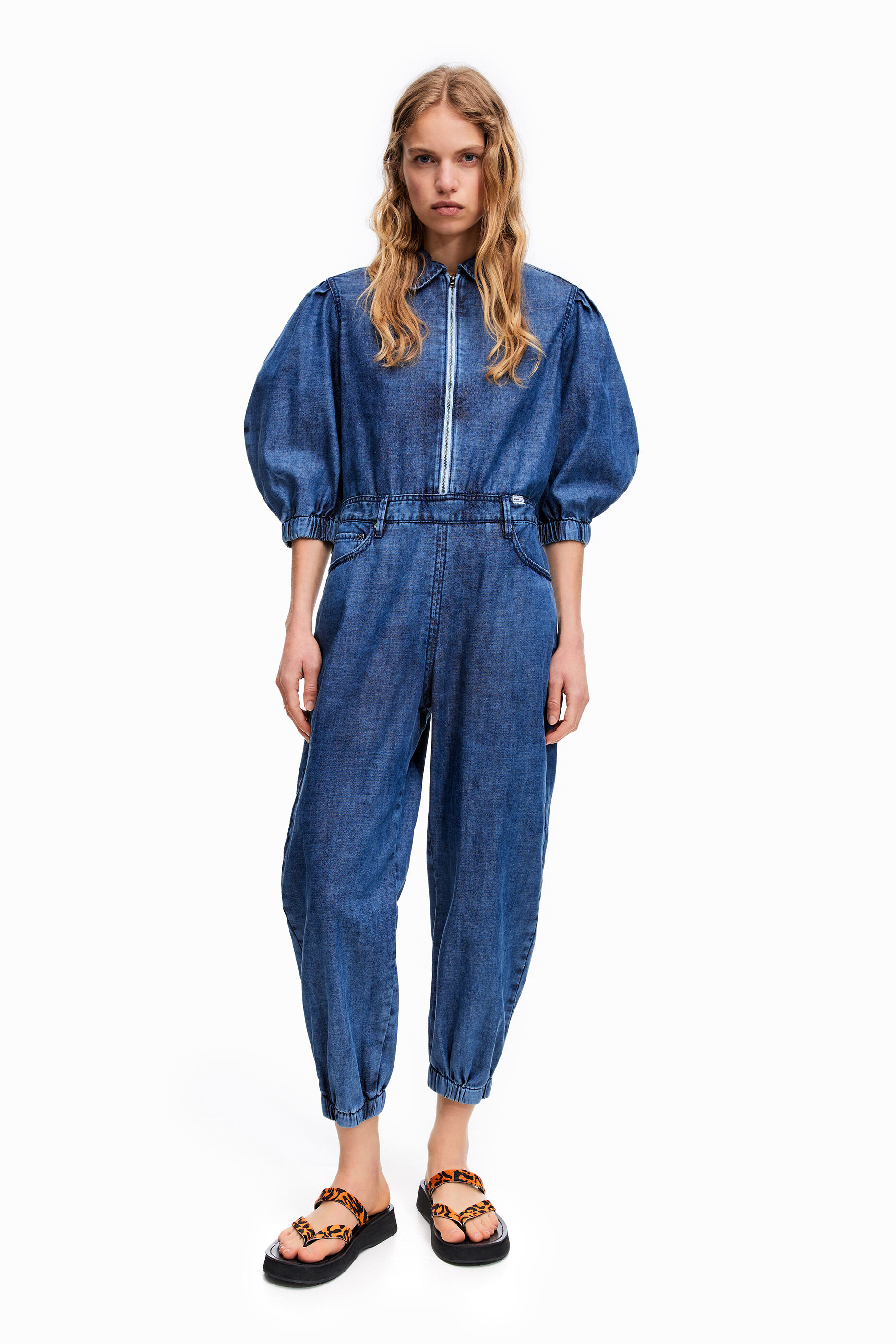 Dark denim jumpsuit