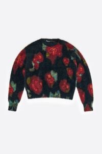 Jersey globo pelo Ribbon Roses negro