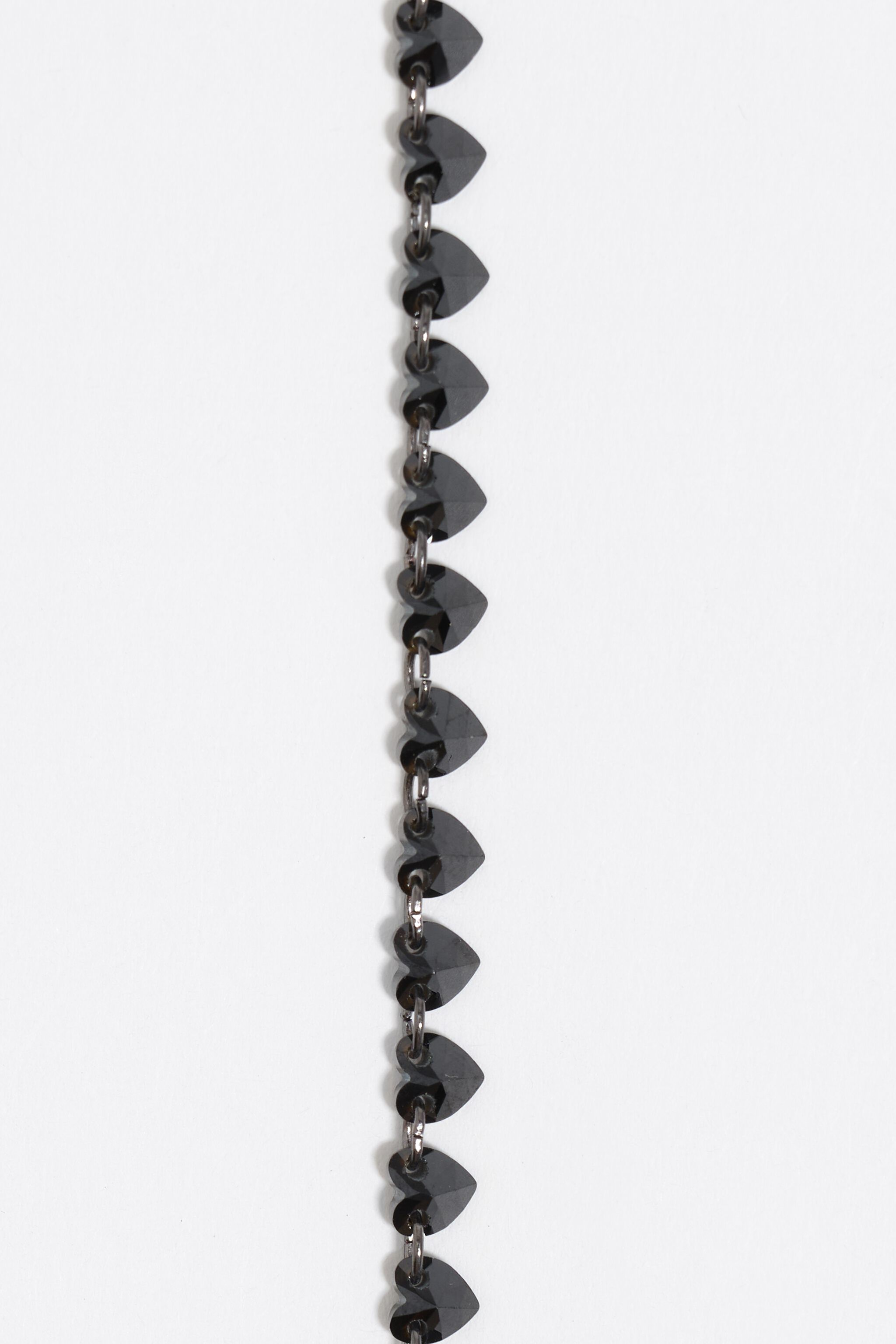 Black hearts crystals bracelet