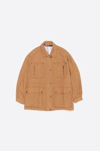 Chaquet&oacute;n cintura ajustable lino camel