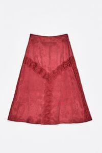 Cerise A-line skirt with lace