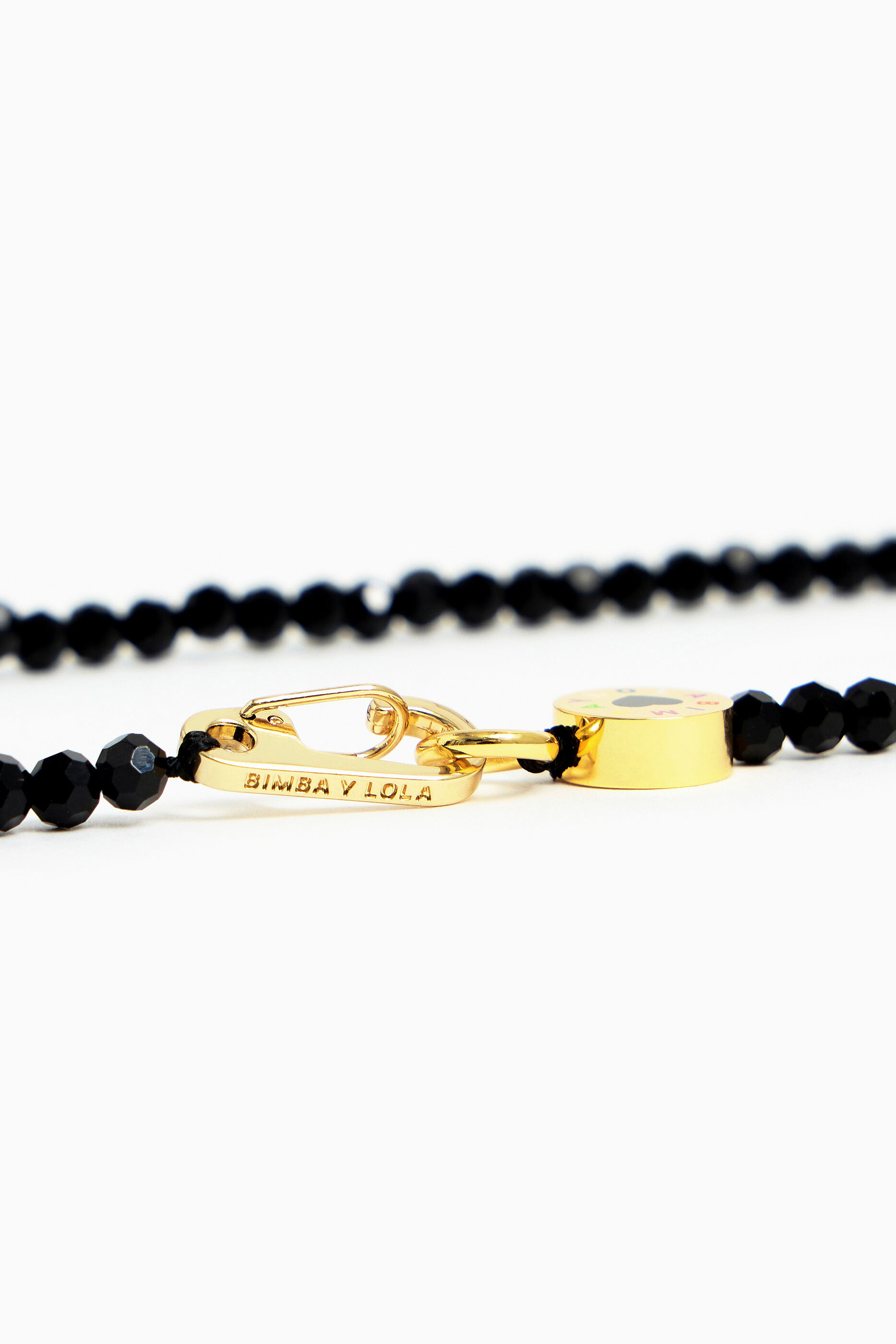 Short black bead necklace