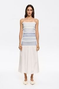 Vestido nido de abeja blanco