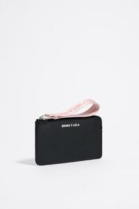 Monedero rectangular piel negro