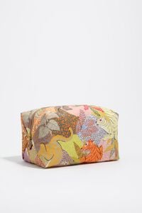 Large Wild print nylon make-up case