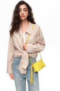 Lemon leather mini crossbody bag
