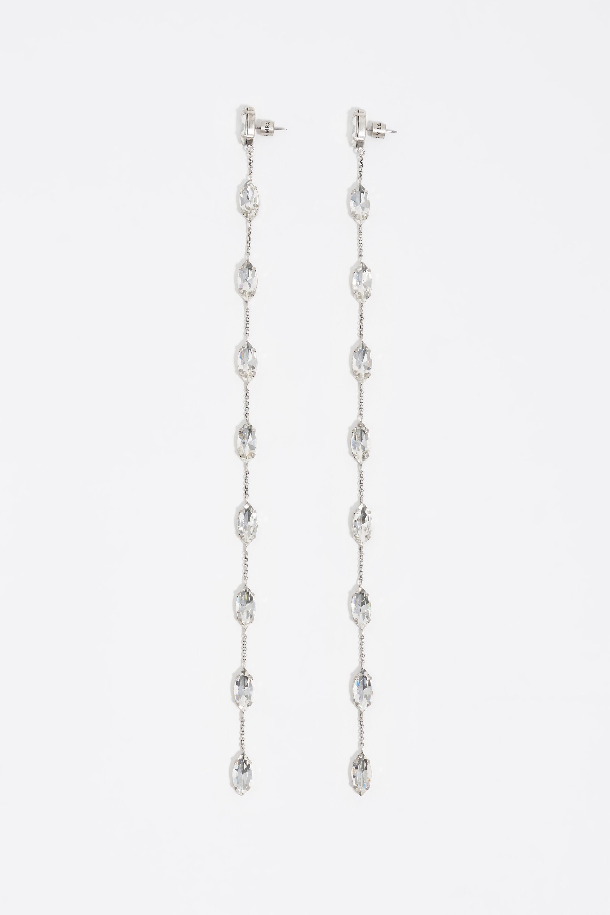Michaela.Ahlmann・高さ２０cm◇Ｂ＆Ｇ・ Cope◇ Crystals and aged silver-tone chain earrings