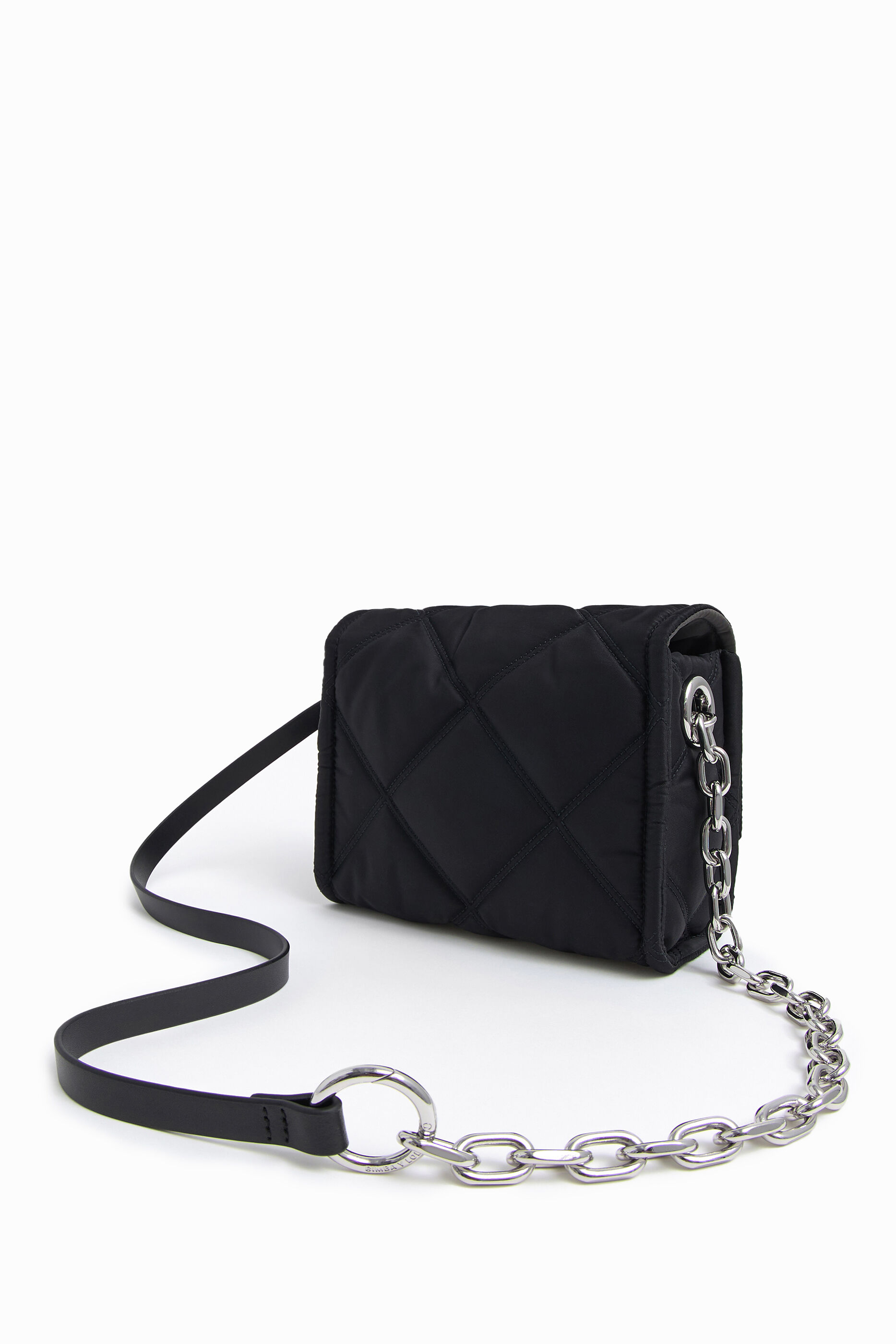 Bolso bandolera S nylon acolchado negro