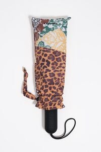 Patchwork print umbrella