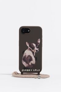 Coque rigide pour iPhone 16 et chihuahua chocolat