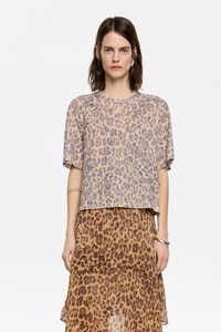 Camiseta devor&eacute; Leopard natural
