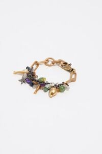 Armband stenen en maritieme motieven verouderde goudkleur