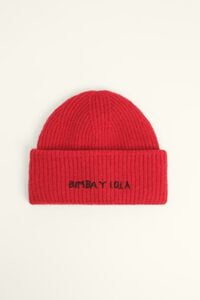 Gorro punto lana rojo