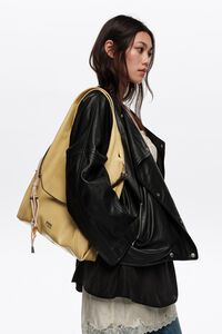 Torebka Paper duża sk&oacute;ra orzech laskowy