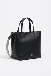 Large black leather Chihuahua bag