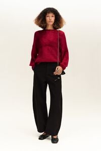 Jersey mohair top superpuesto rojo