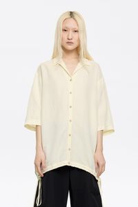 Camisa lino oversize amarilla