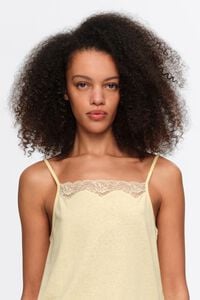 Top de tirants amb encaix groc clar