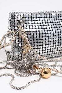 Bolso mini malla met&aacute;lica plata