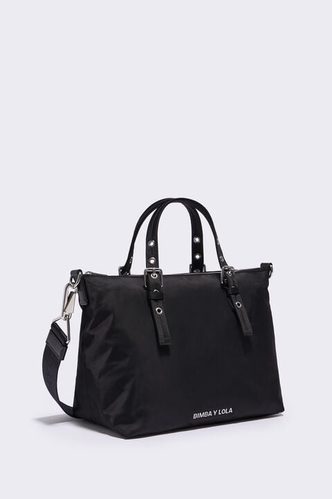 bimbaylola.com | Black nylon shopper bag