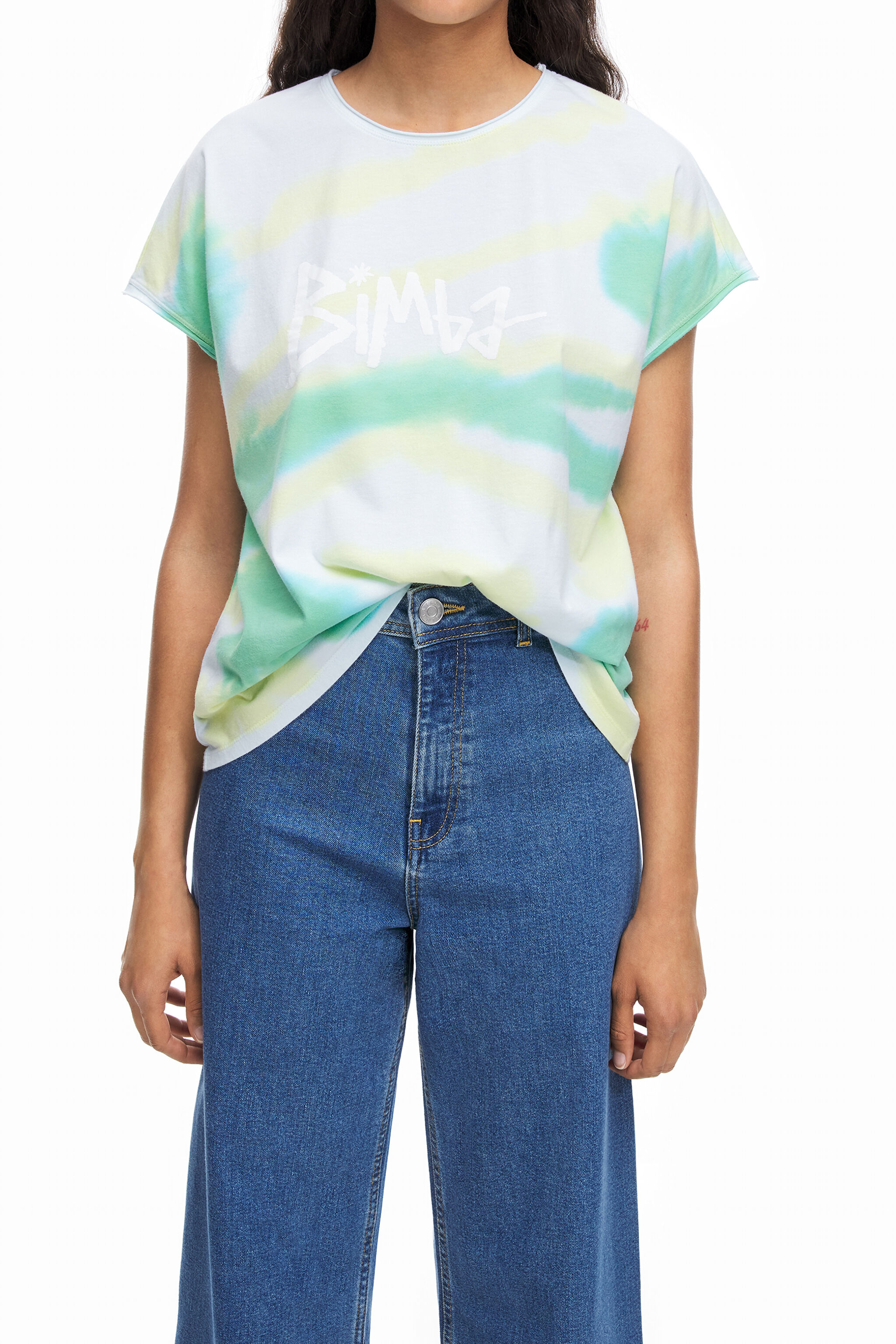 Two-tone tie-dye T-shirt