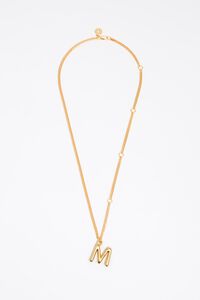 Gold letter M chain necklace