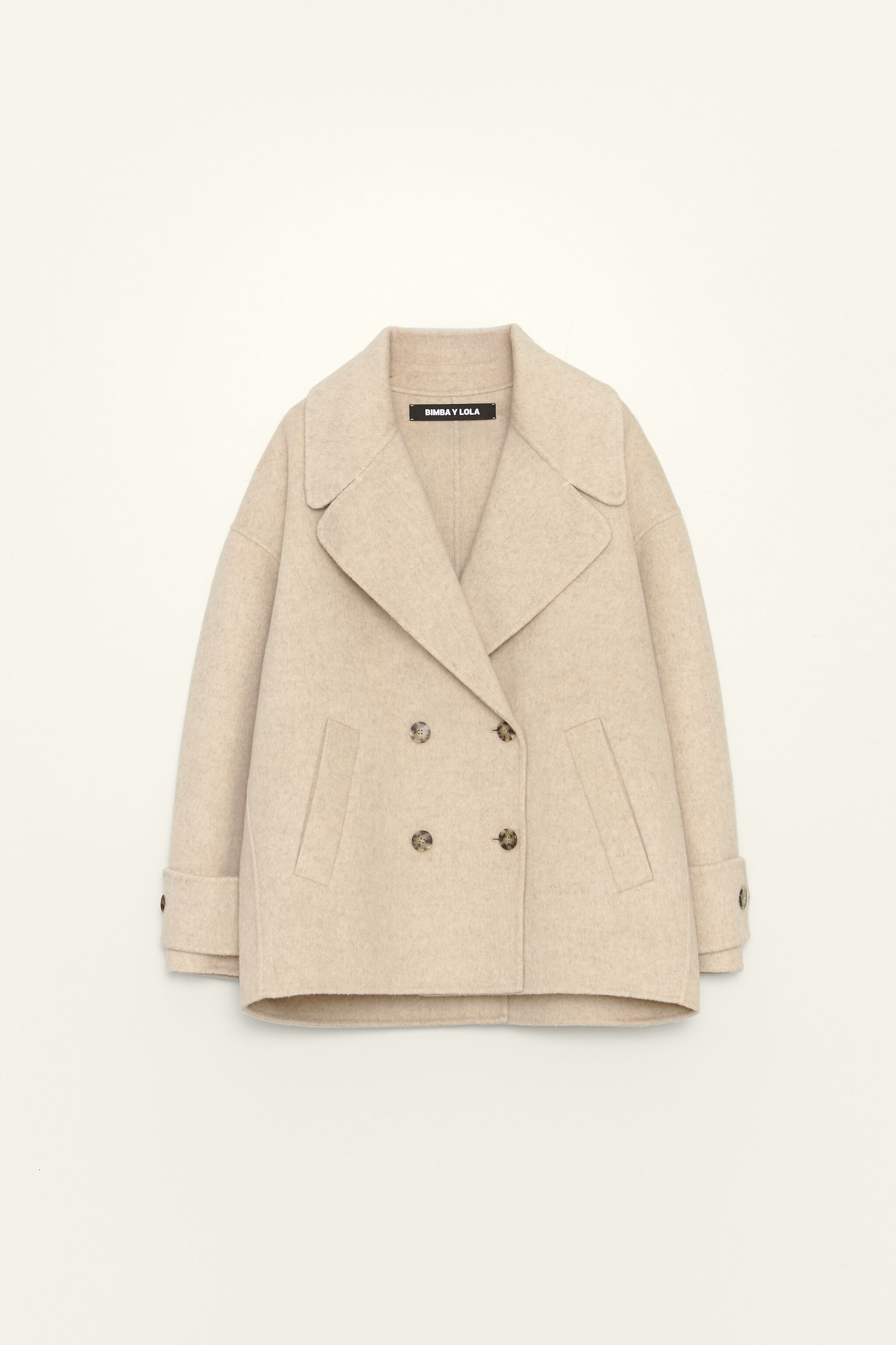 Ivory double-face short coat