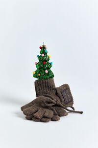 Guantes punto marr&oacute;n oscuro