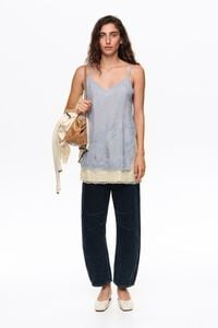 Light blue slip top