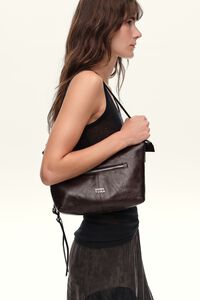 Bolso Madrid mediano piel marr&oacute;n oscuro