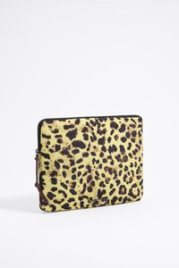 Жовтий нейлоновий чохол для ноутбука 13.5" з анімалістичним принтом