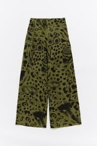 Pantal&oacute;n lino Animal mix verde