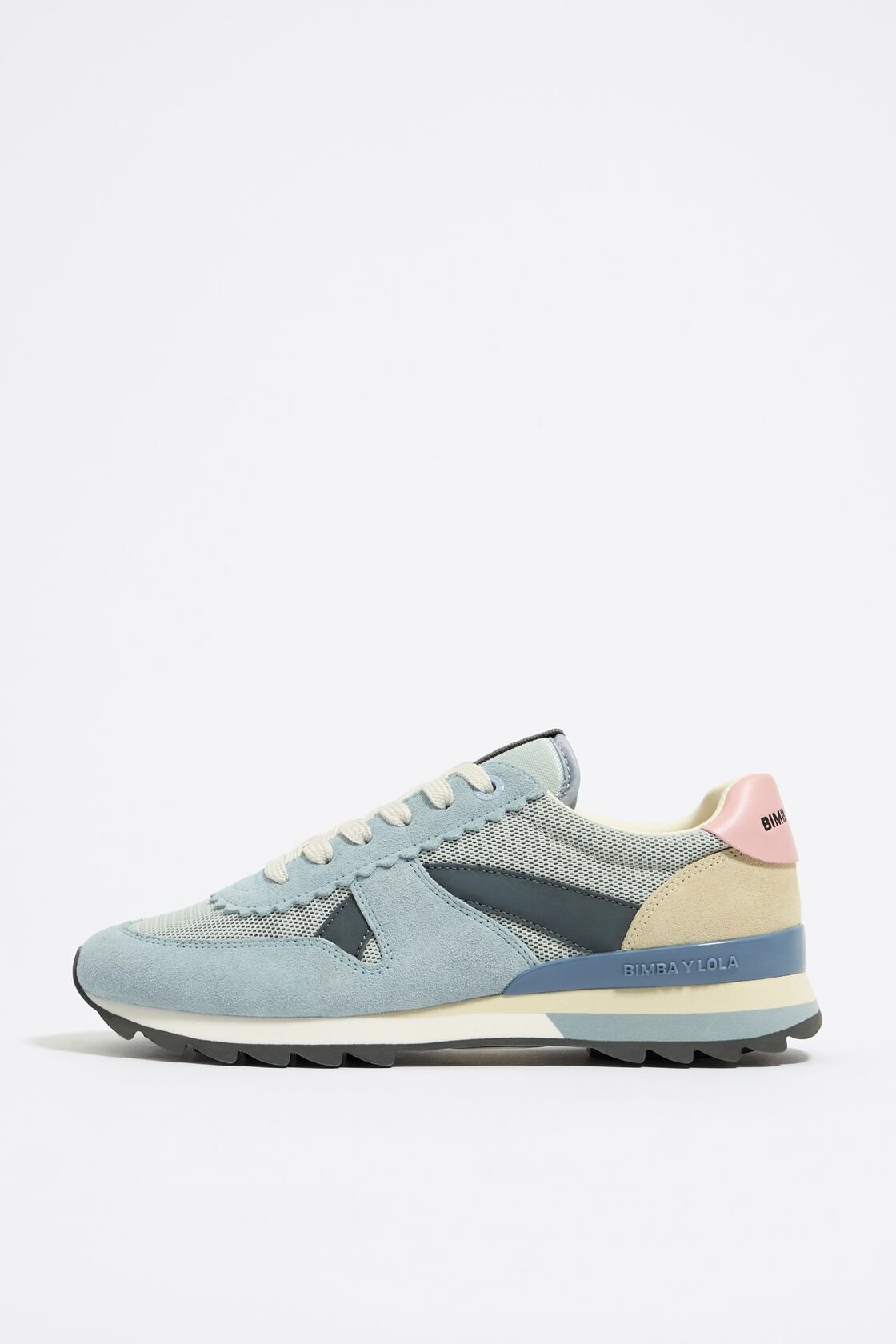Sneakers in blue technical fabric