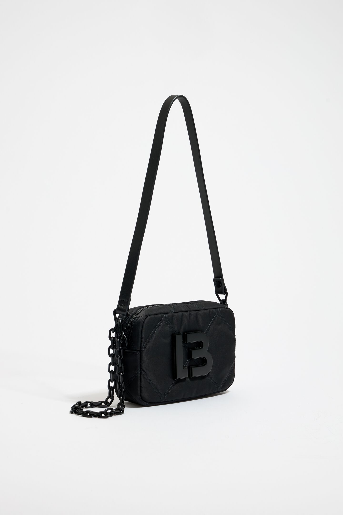 Bimba Y Lola Padded Nylon Crossbody Bag Black