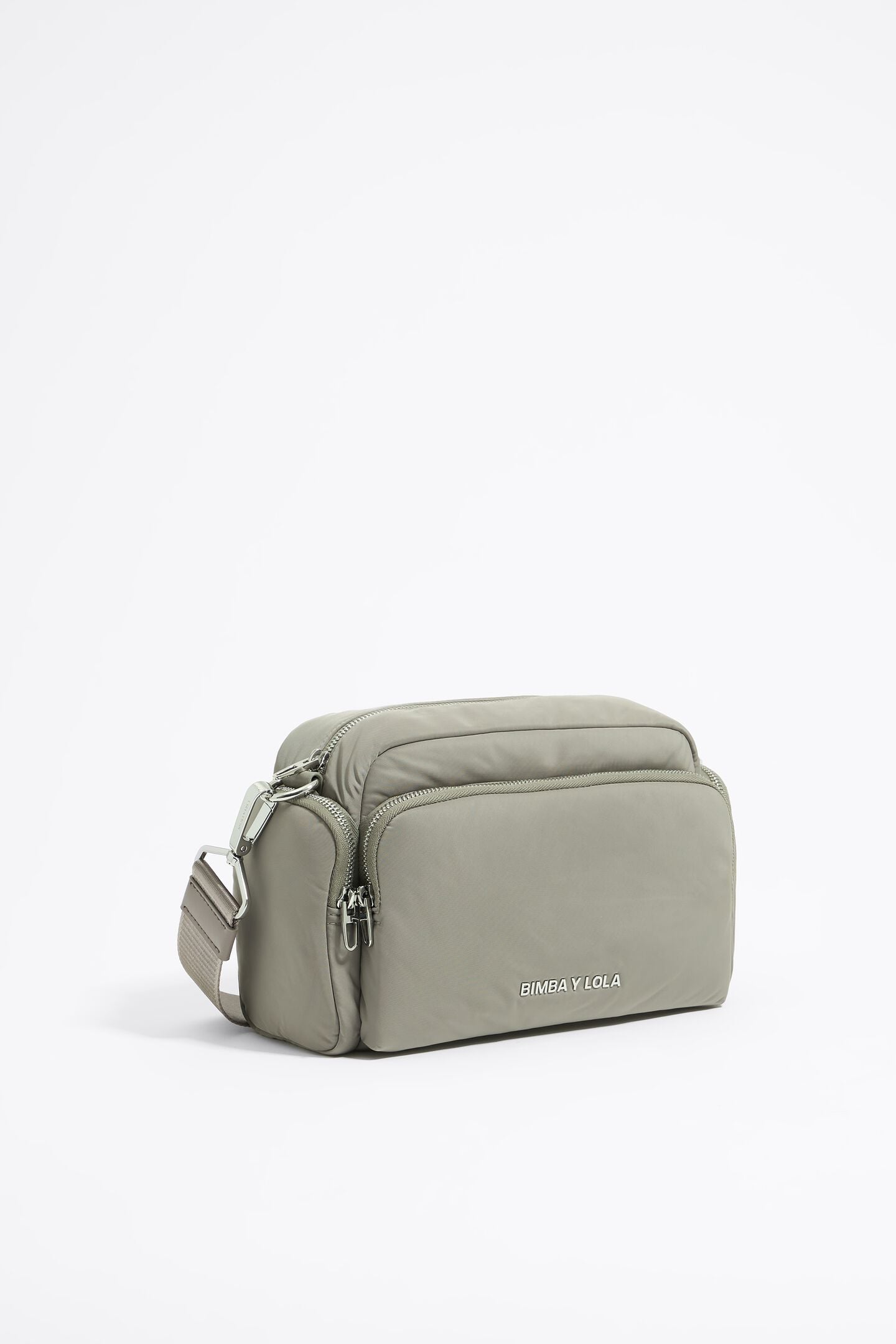 Medium dark stone nylon Pocket bag