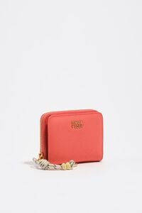 Coral nylon flap purse