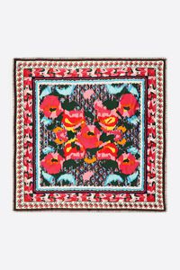 Fuchsia Ikat floral scarf