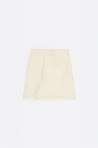 Ivory lace mini skirt
