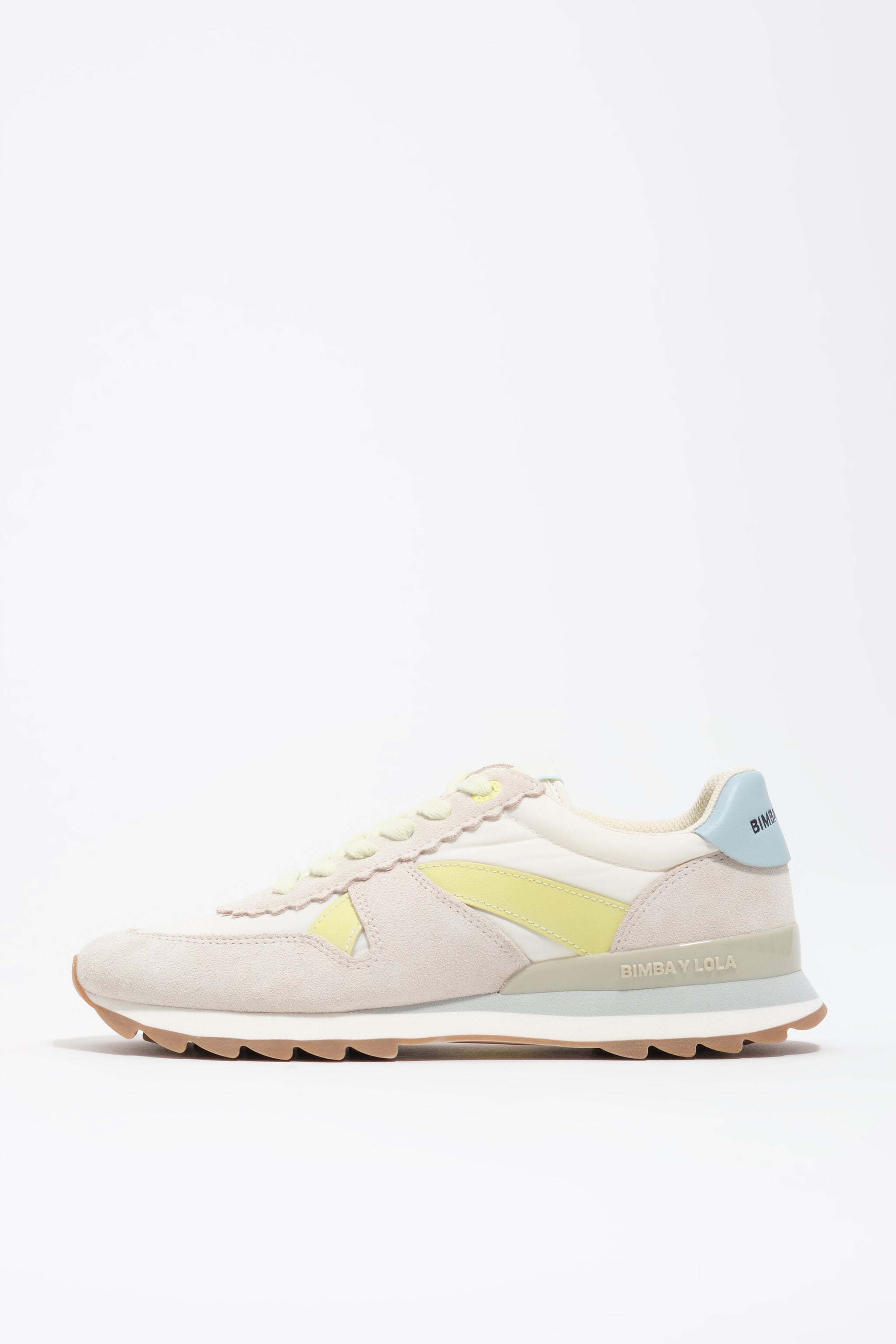 13 23 soft technical sneaker in suede and white nylon