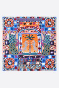 Chal geometr&iacute;as y leopardos azul